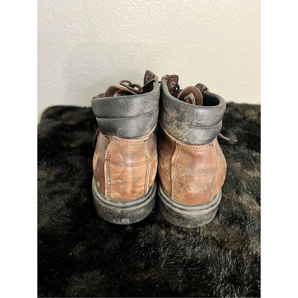 Mens Red Wing Brown Leather Steel Toe BOOTS 13